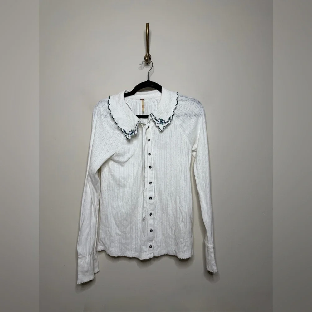 Free People Juniper Long Sleeve Cardi in White